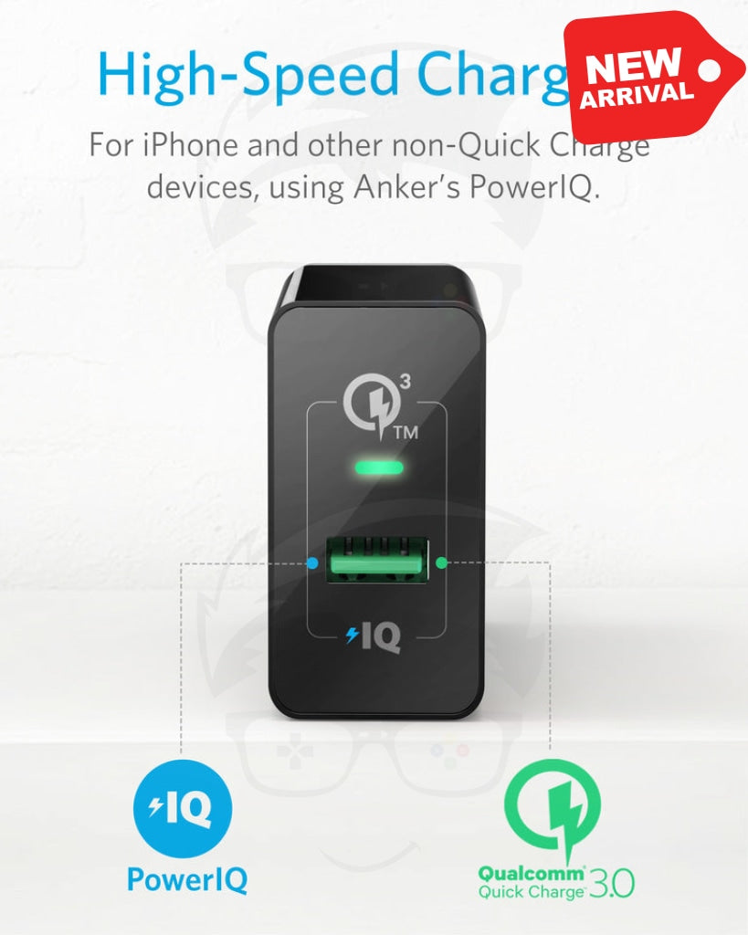 ANKER PowerPort+ 1 with Quick Charge 3.0 EU Black ANKER PowerPort+ 1 with Quick Charge 3.0 EU Black